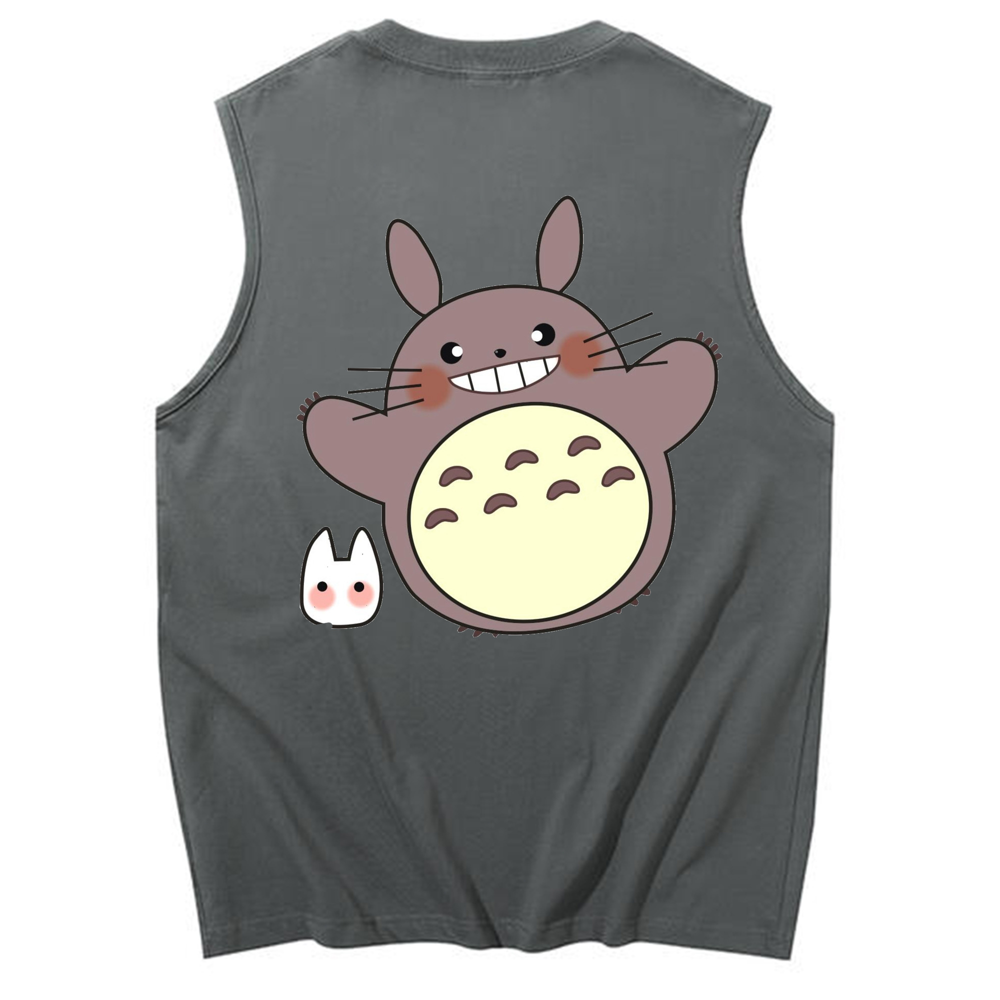 （画像用） となりのトトロ 草壁メイ 草壁サツキ My Neighbor Totoro Satsuki Kusakabe Mei Kusakabe コットン100％タンクトップ（背面プリント）